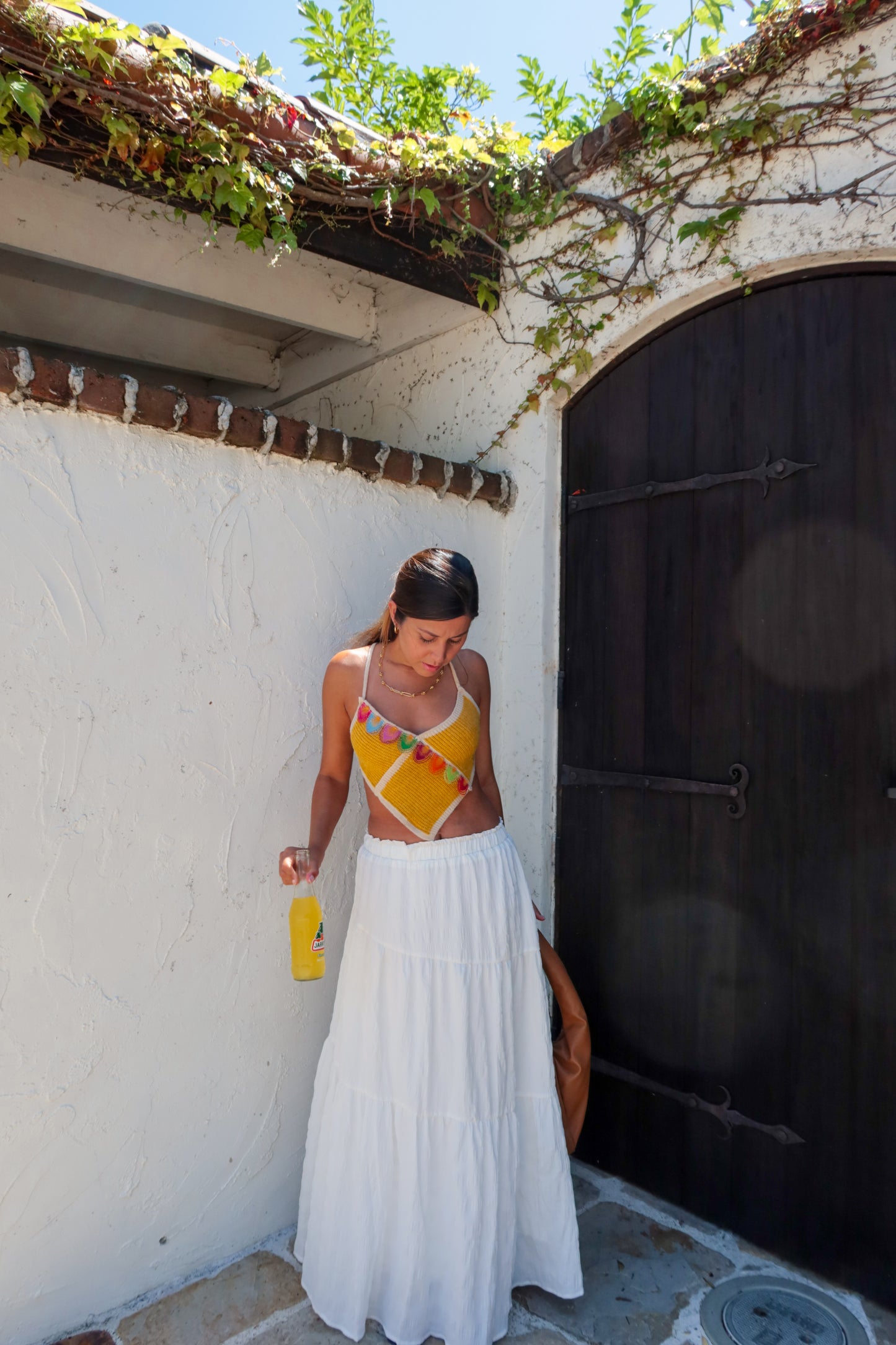 Yellow Halter Knit Top